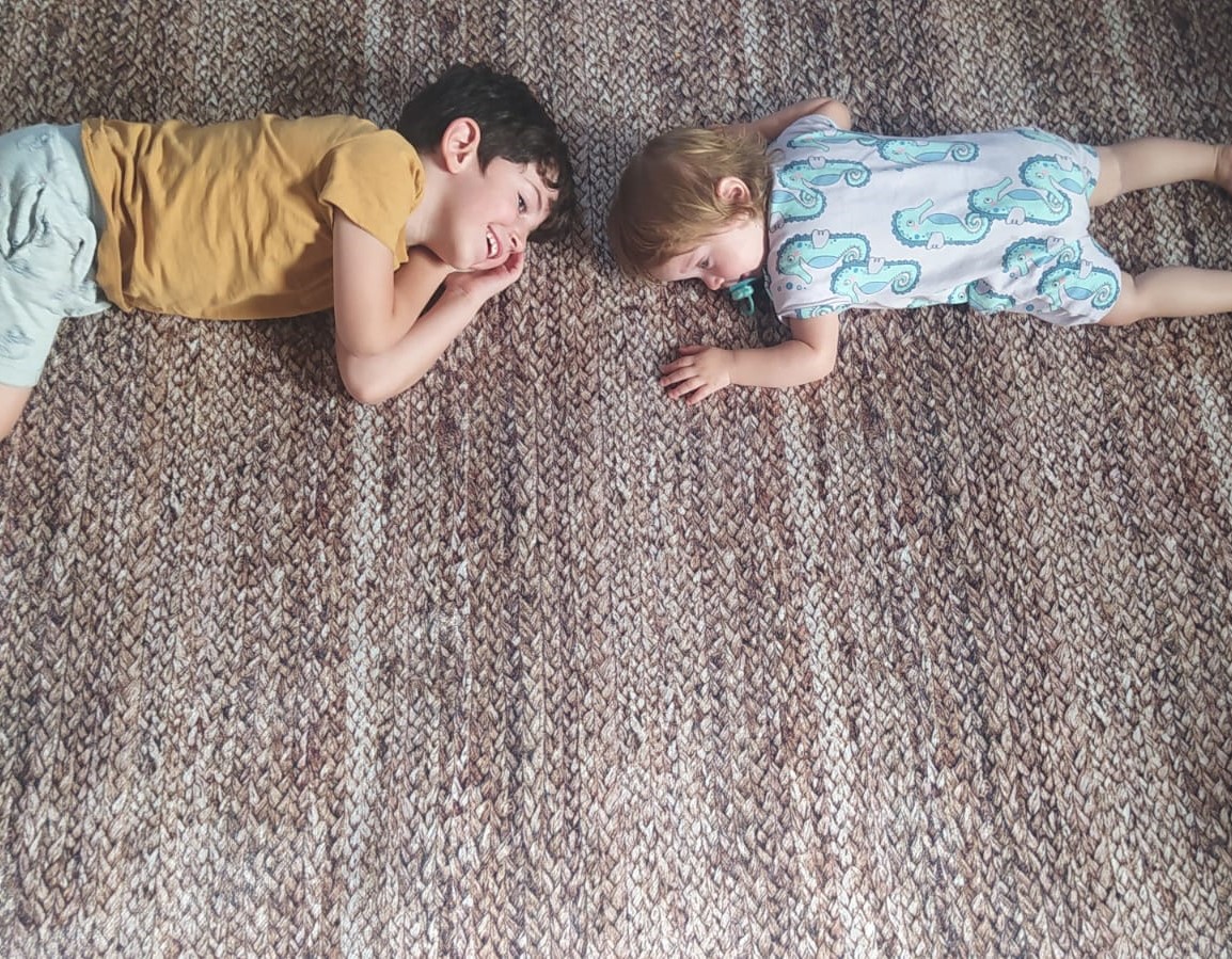 דמוי קש 2 שטיח לסלון דמוי קש